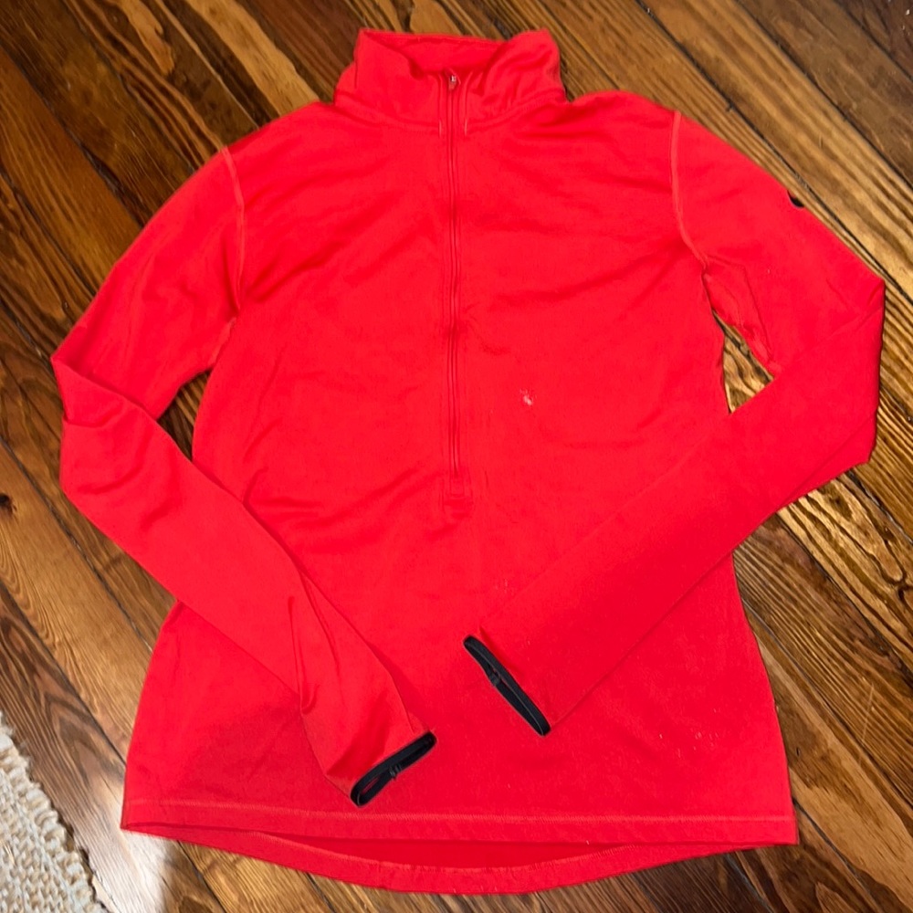 Red Nike Pullover Athletic Jacket
